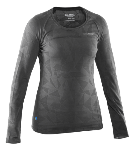 Run LS Top Women- Dark Grey Melange - Titan Plus